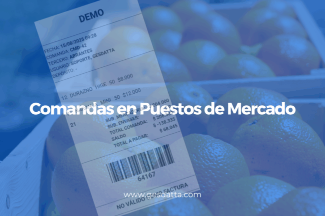 comandas en puestos de mercado