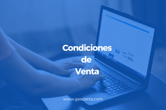 Condiciones de venta en Gesdatta