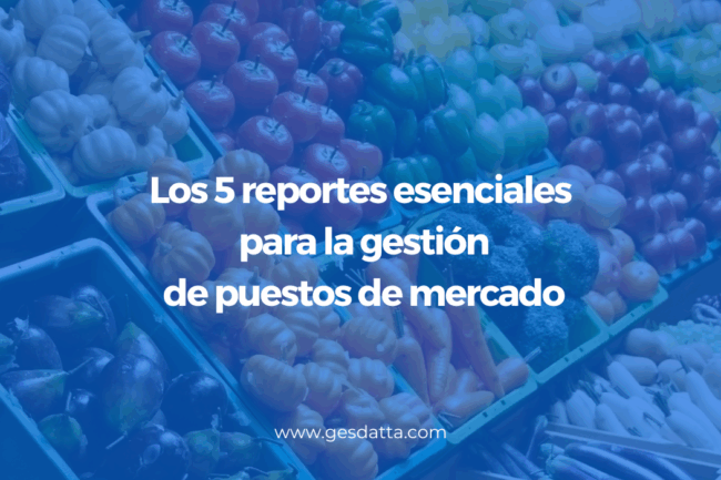 Los 5 reportes esenciales para la gestión de puestos de mercado