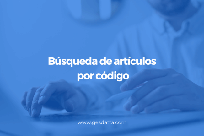 búsqueda de artículos por código